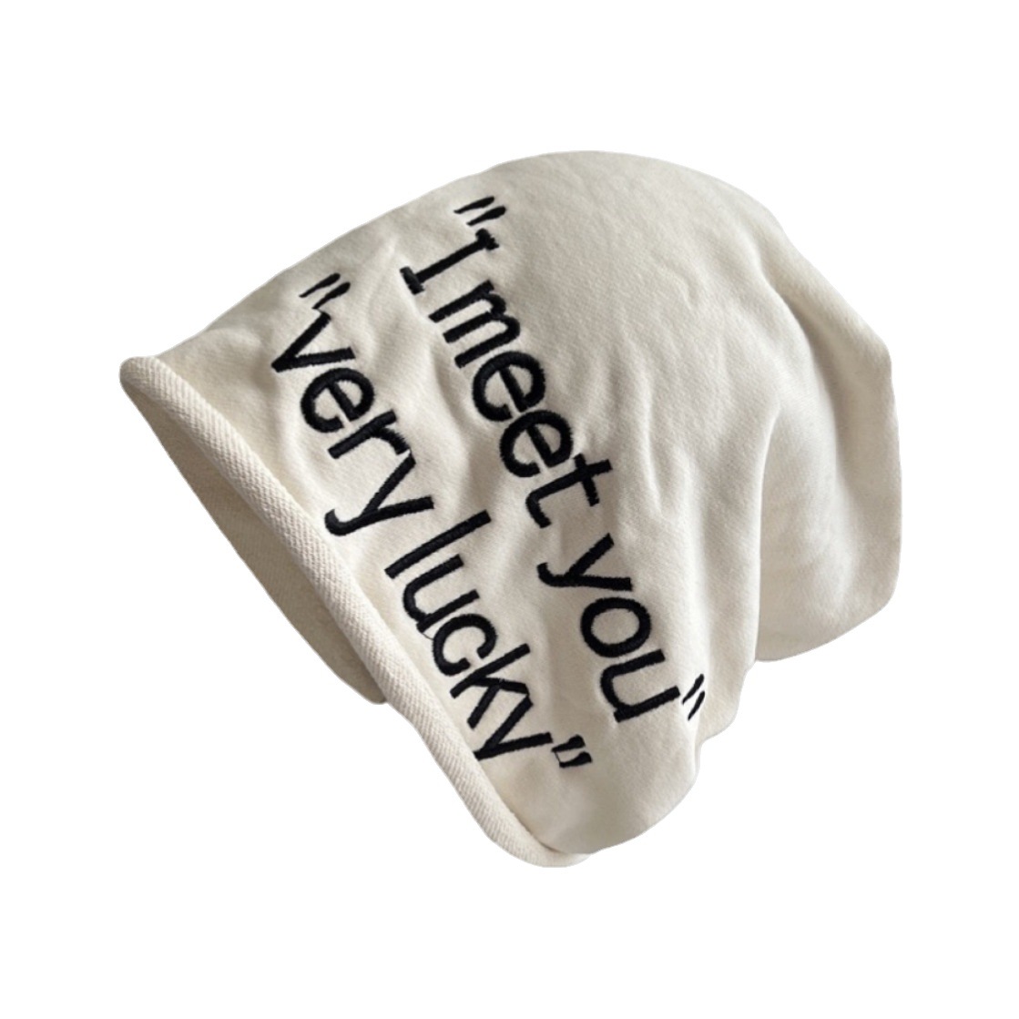 Large Letter Curling Pile Heap Cap