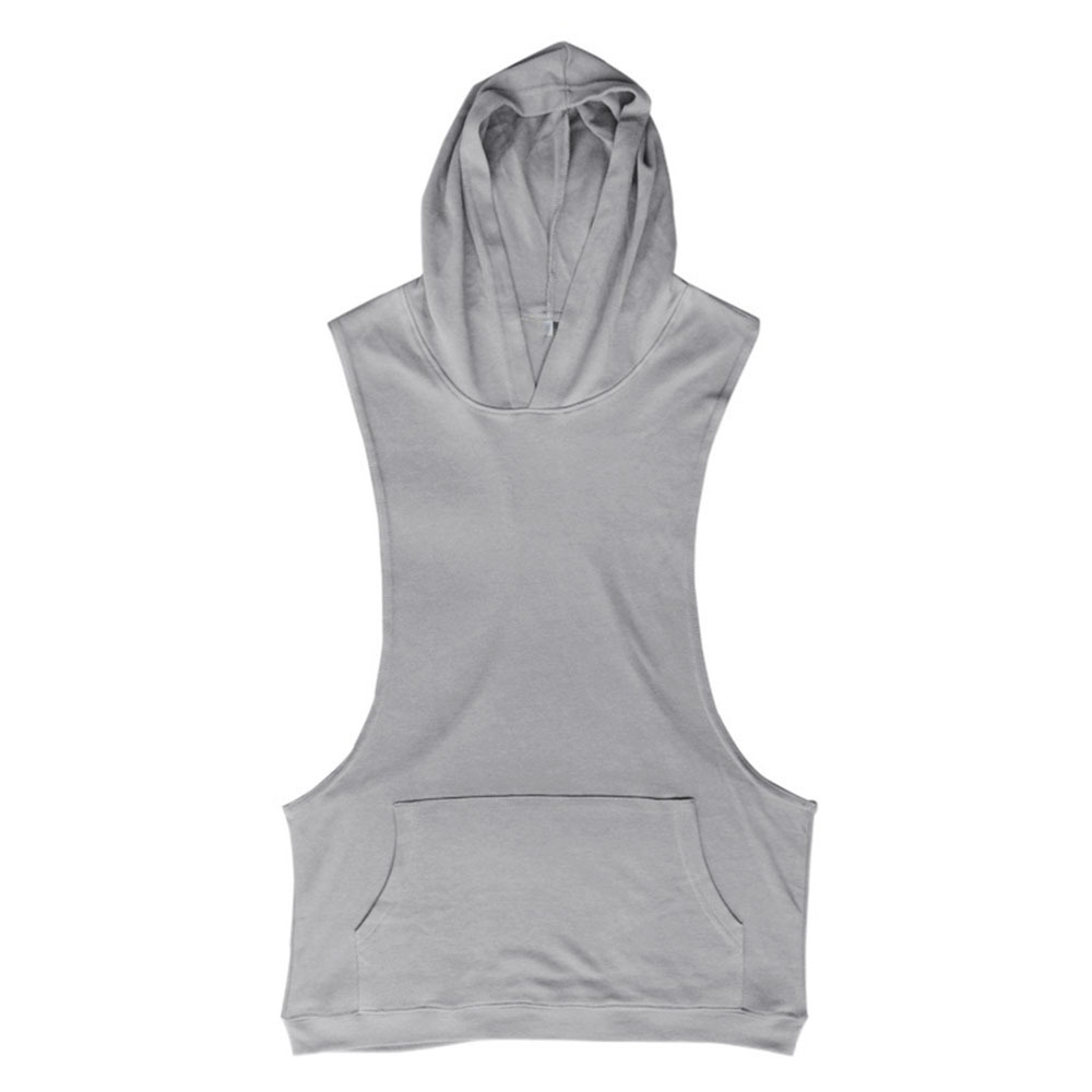 Title 7, Sports style mens hooded sleeveless vest sweater