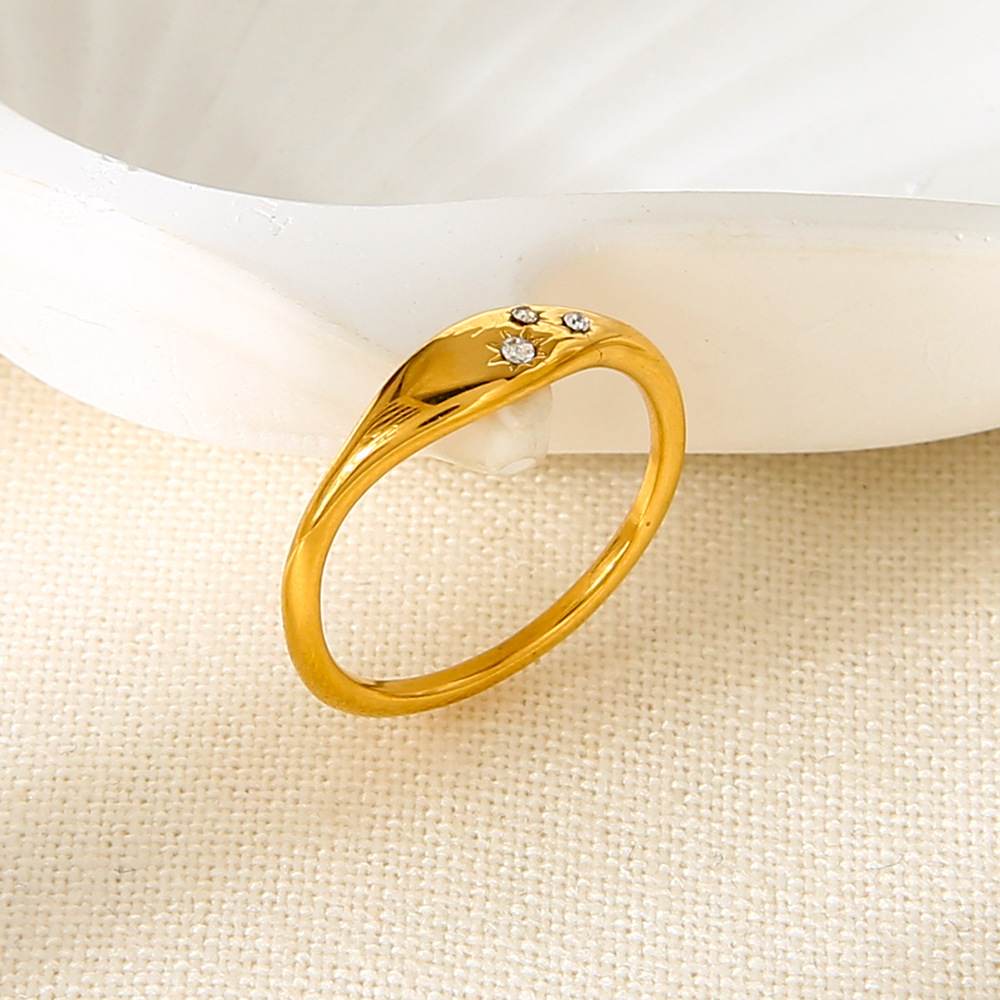 Stainless Steel Zircon Ring, picture 2 of 5