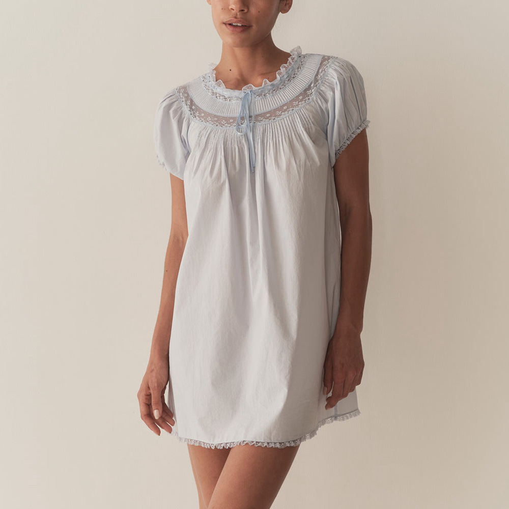 Summer New Arrival Lace-trimmed Round-neck Patchwork Dress