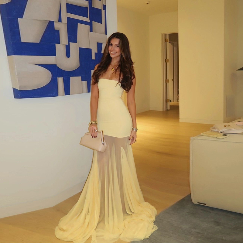 Fashion Personality Off-neck Tube Top Dress Women