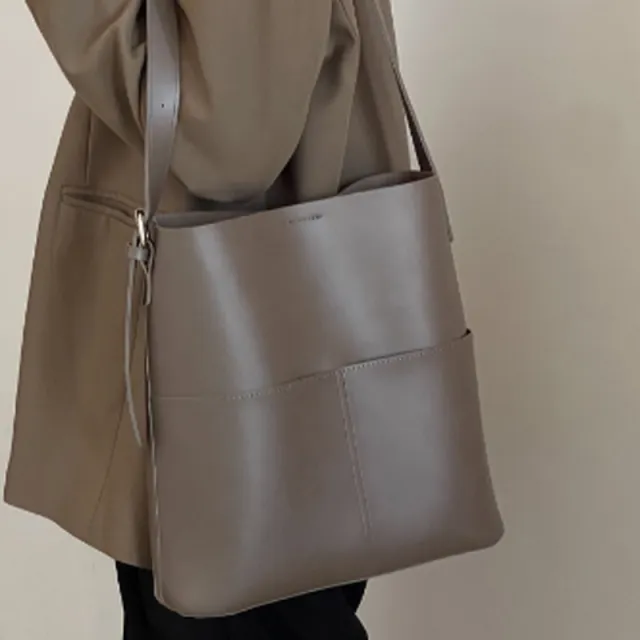 Large Capacity Design Shaping Simple Shoulder Bag Crossbody Khaki - Shop at LoveMi