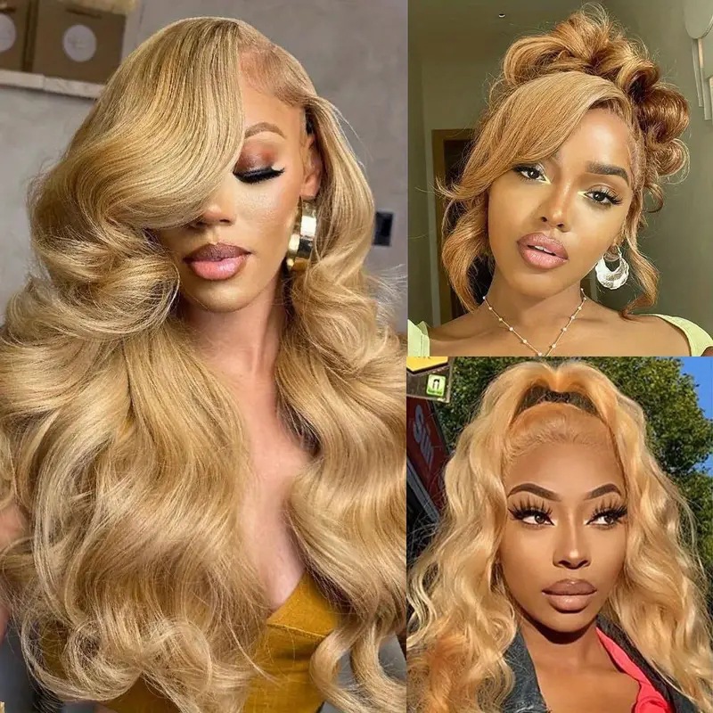 Golden Lace Wig With Big Waves