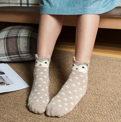 Cartoon Women's Socks Cotton Students' Socks Ears Cute Animal Socks All Cotton Socks Sweet Cotton Socks Average Size - Shop at LoveMi