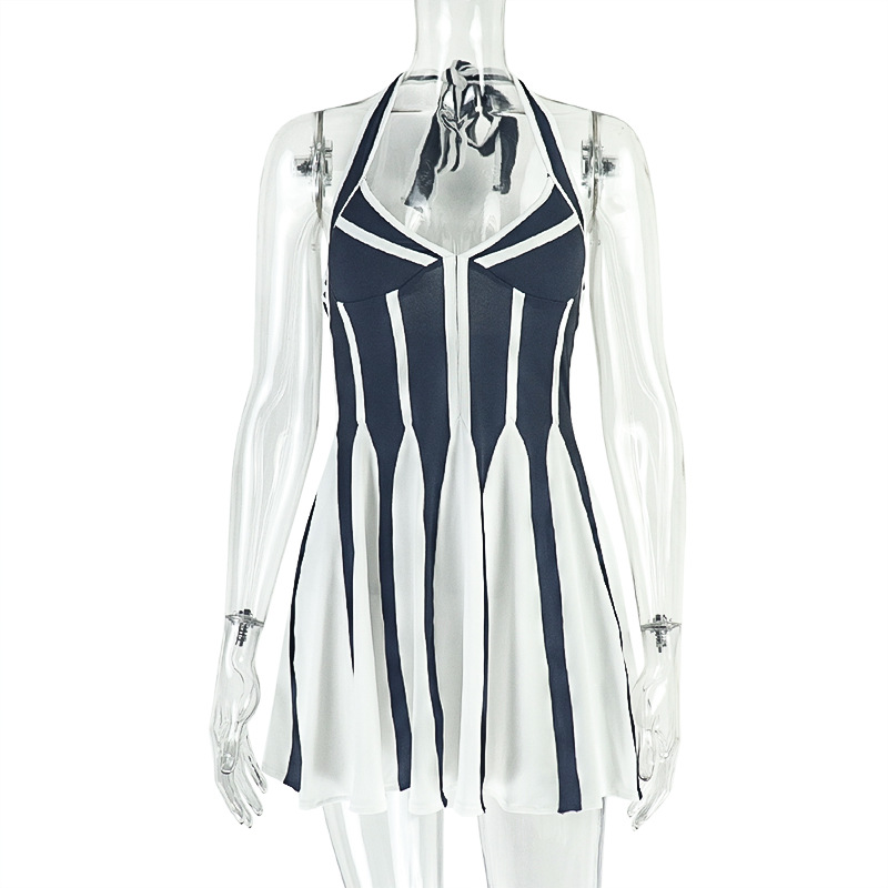 Off shoulder V neck Sleeveless Fitted Short Dress White - Shop at LoveMi