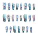 Guofeng Begonia Fake Short T Flower Cold Temperament White 24 Pieces Wear Nail Polish Pieces view 2