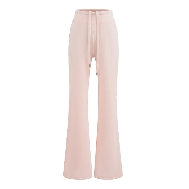 Vertical Bar Air Layer Drape Bootcut Trousers Pink - Shop at LoveMi