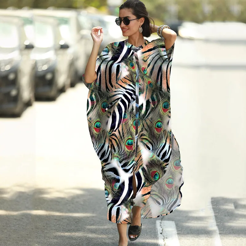Vacation Robe Sun Protection Clothing Cardigan Beach Jacket Bikini Cover-up Swimsuit Blouse - Zs168713