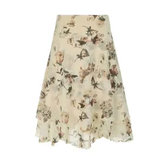 Sneaky Design Floral Flounce Irregular Long Dress - 31004 Color - View 1
