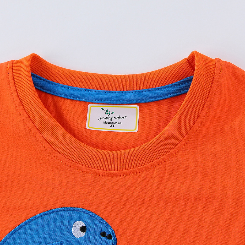 Dinosaur Embroidery Pattern T-Shirt Knitted Top