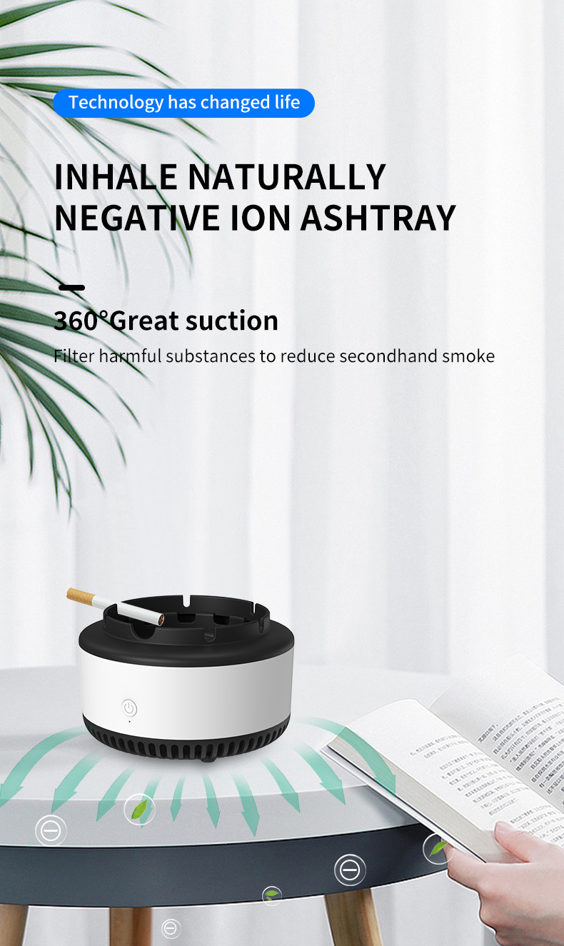 Title 7, Smart Ashtray Anion Air Purifier Home Office