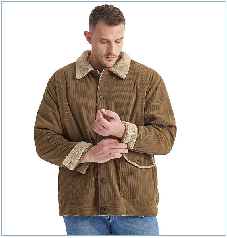 Title 25, Herren Cashmere Jacke Verdickt Groß Loose Casua...