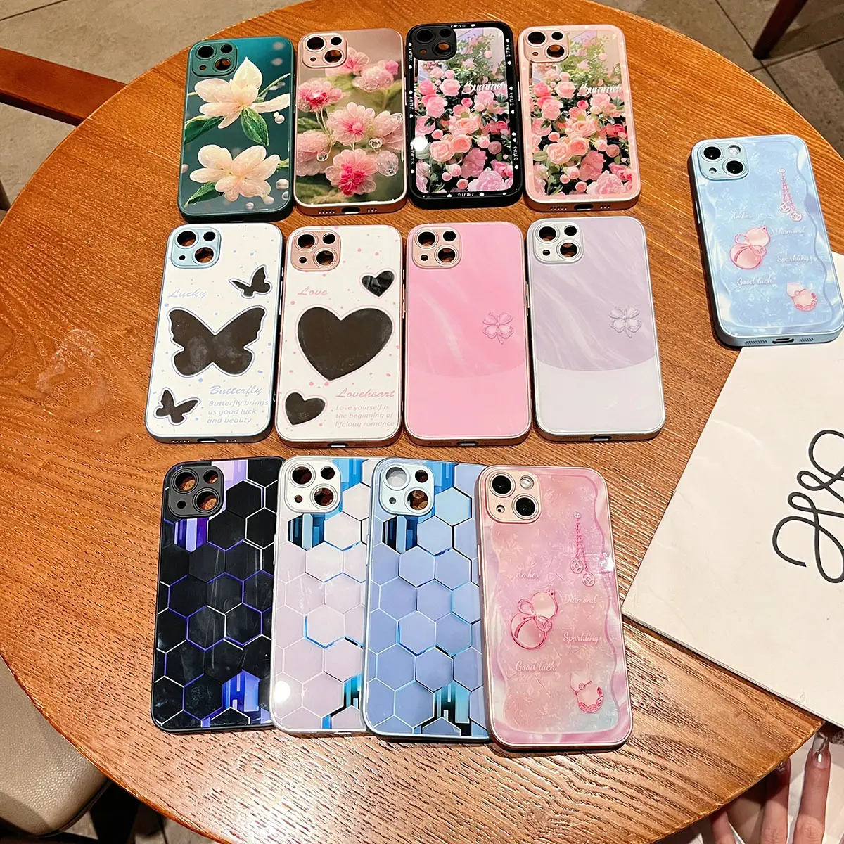 Butterfly Love Glass Shell Personality Phone Case
