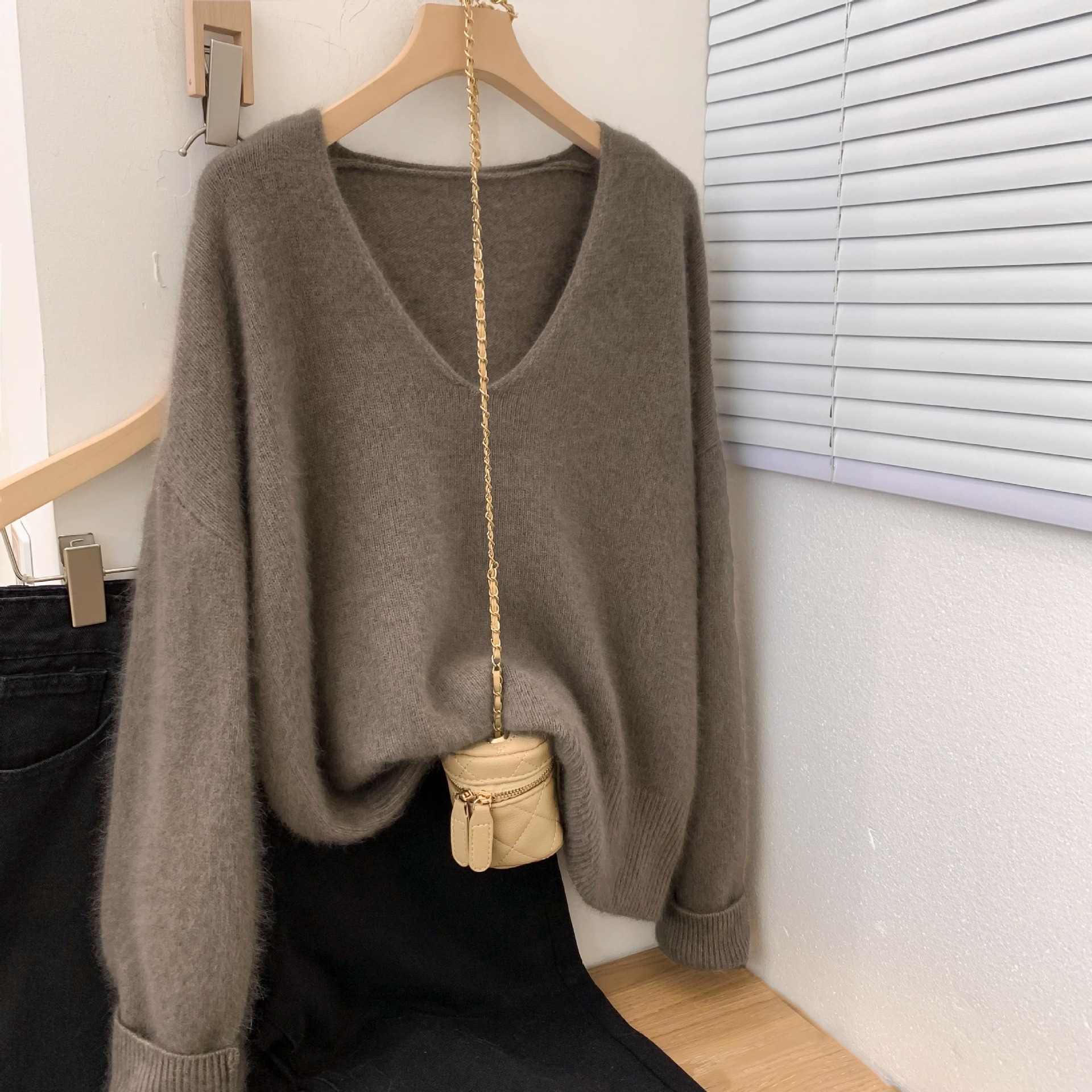 V Neck Baselayer Pullover Sweater For Women 10