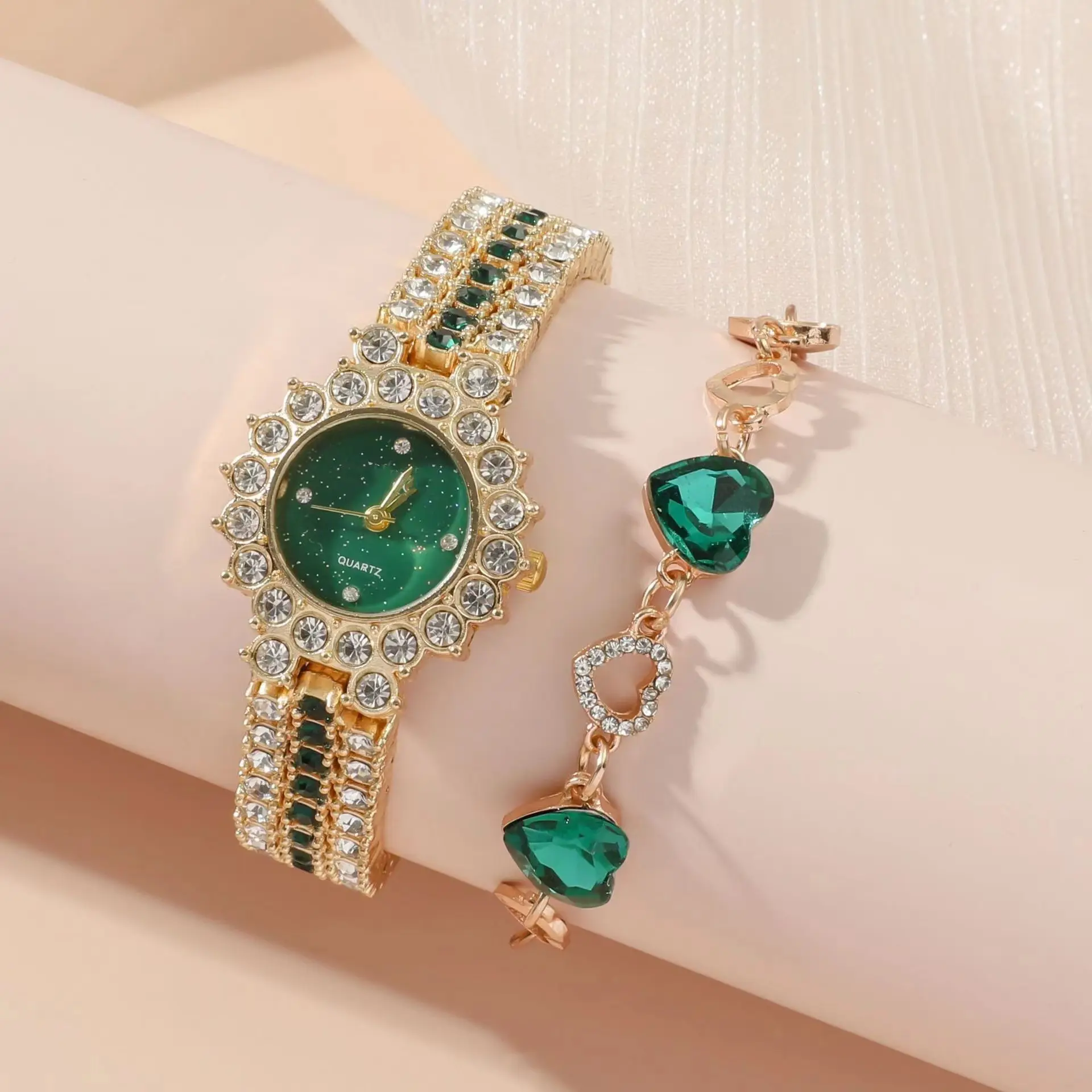 Popular Small Green Watch Women's Steel Belt