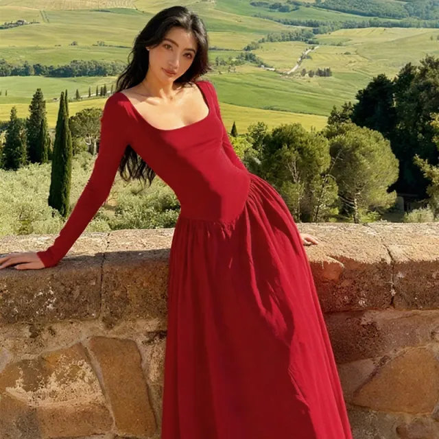 Backless Cross strap Slim fit Long Dress For Women Red - Shop at LoveMi