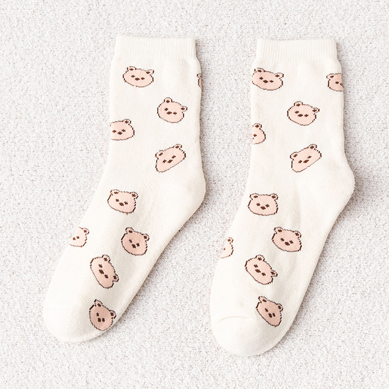 Women's Mid Tube Winter Stockings Spring And Autumn Fleece Terry Sock Gae1 - Shop at LoveMi