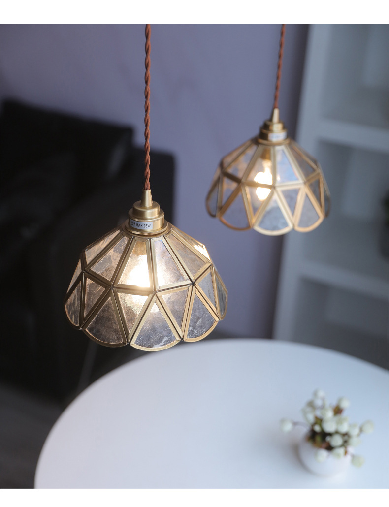 Title 5, Japanese-style Retro Brass Chandelier Nordic Pe...