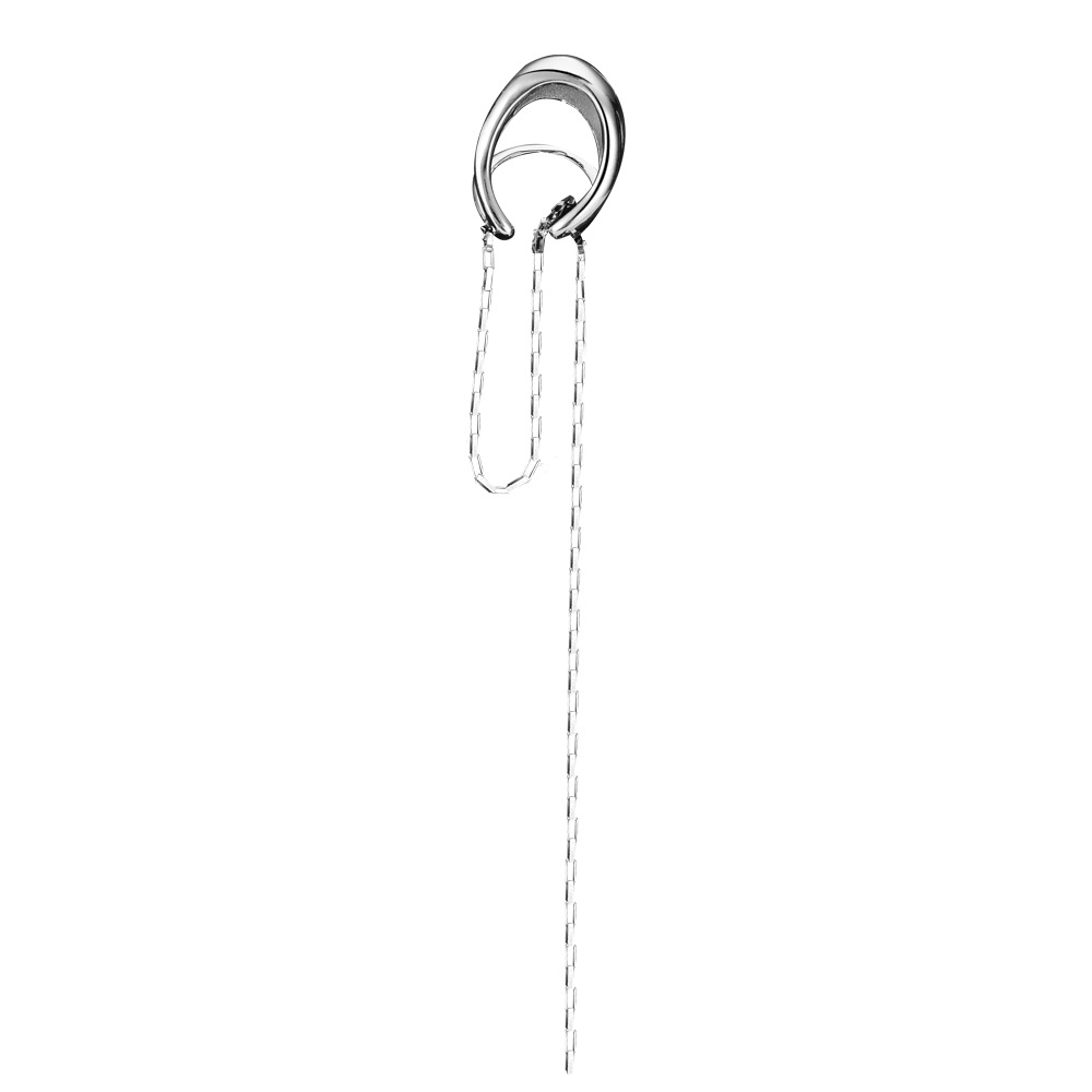 S925 Sterling Silver Double Layer Hollow Geometry Ear Clip For Women - Image 2
