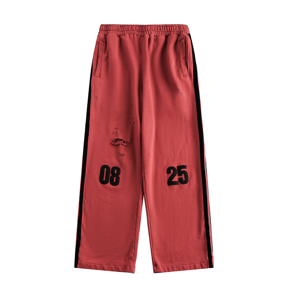 Spring And Autumn Loose Sports Suit Sweater Hooded Coat Red Pants - Shop at LoveMi