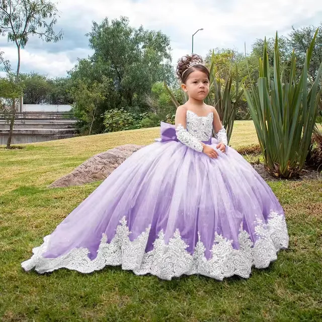 Birthday Costume For Piano Performance Evening Dress Host Catwalk Show Model Trailing Lilac 4 To 5 - Shop at LoveMi