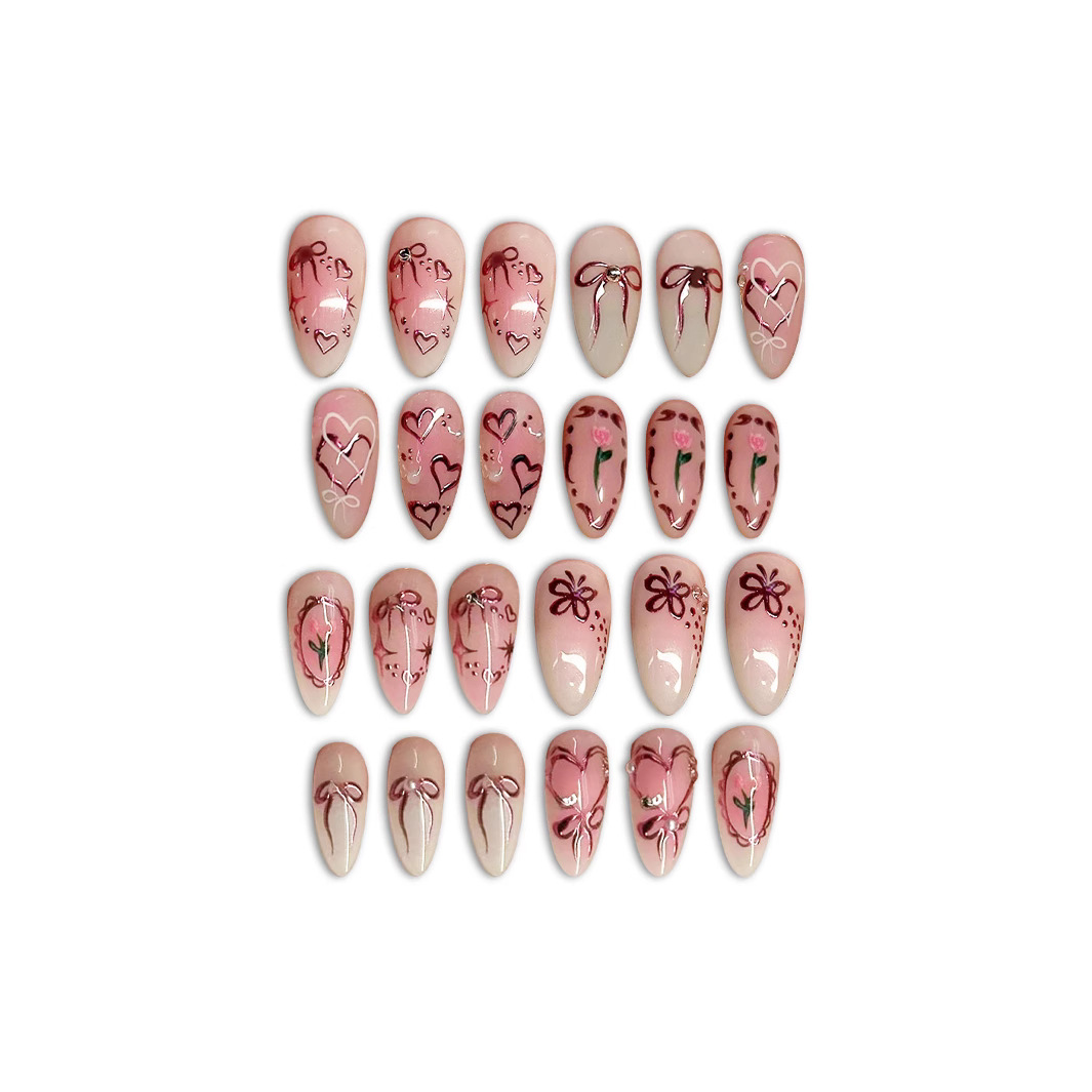 Womens Handcrafted Casual Flower Nail Art thumbnail 5