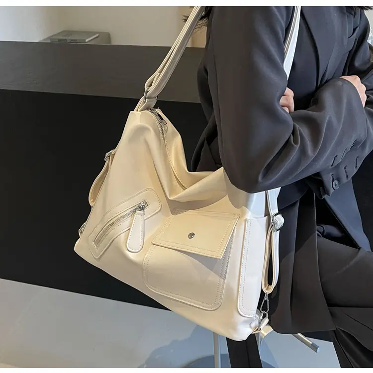 Backpack Retro Soft Leather Large Capacity Multiple Back Methods