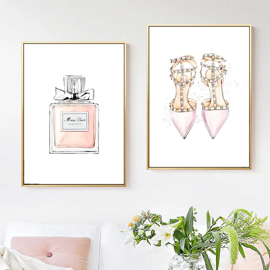 Ballet-Girl-Paris-Perfume-Rivet-Shoes-Wall-Art-Canvas-Painting-Nordic-Posters-And-Prints-Wall-pictures(2)