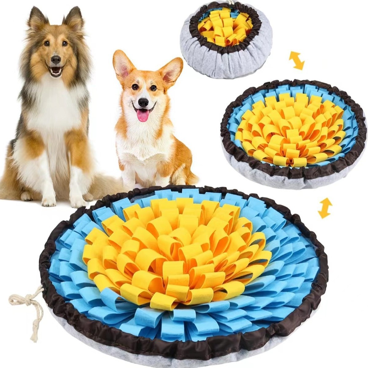 IQ Puzzle Health Dog Bowl Mat Slow-Feeding Training Blanket