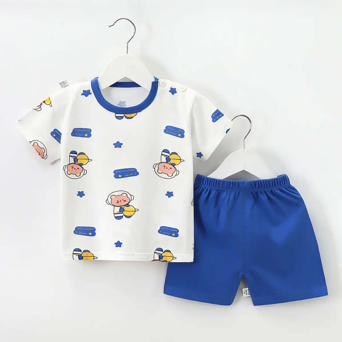 Children's Short Sleeve Pure Cotton Two-piece Suit