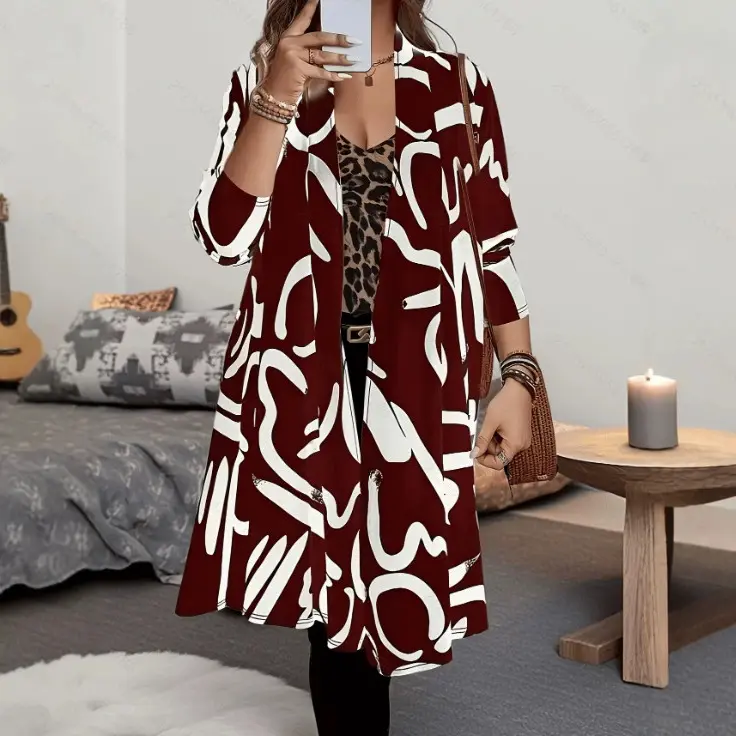 Versatile Cardigan Loose-fit Long-length Coat