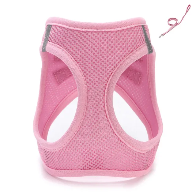 Cat Pulling Rope Vest style Slip Dogs And Cats Rope Pet Outing Mesh Cat Leash Pink Hand Holding Rope - Shop at LoveMi