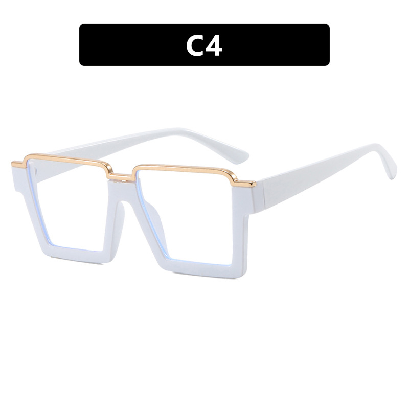 Retro Simple Versatile Artistic Lower Semi-rimless Square Plain Glasses - Image 5
