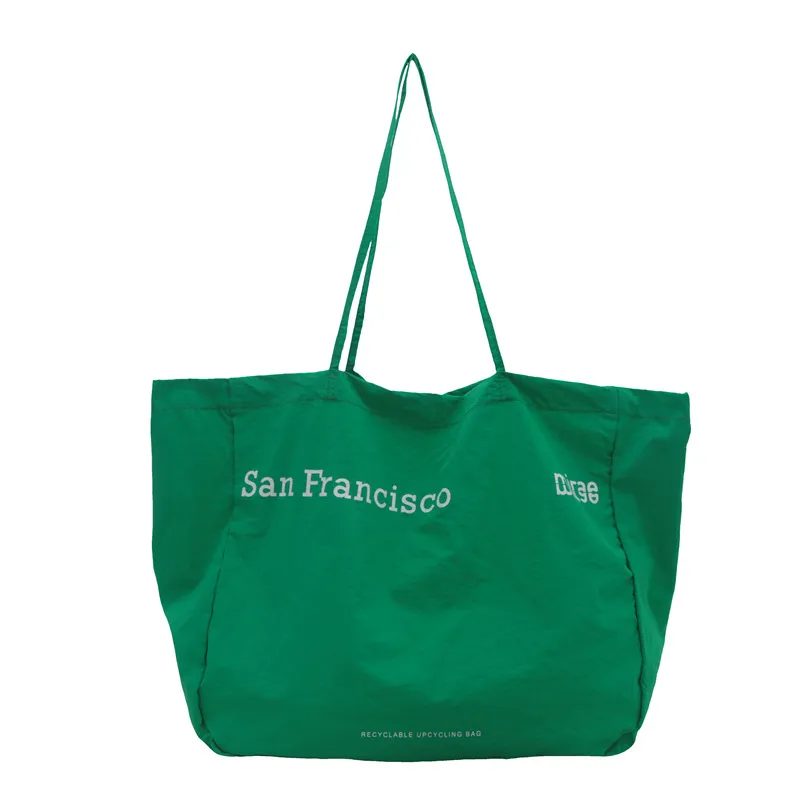 Fashion Large Capacity Letter Tote Bag For Women - Green