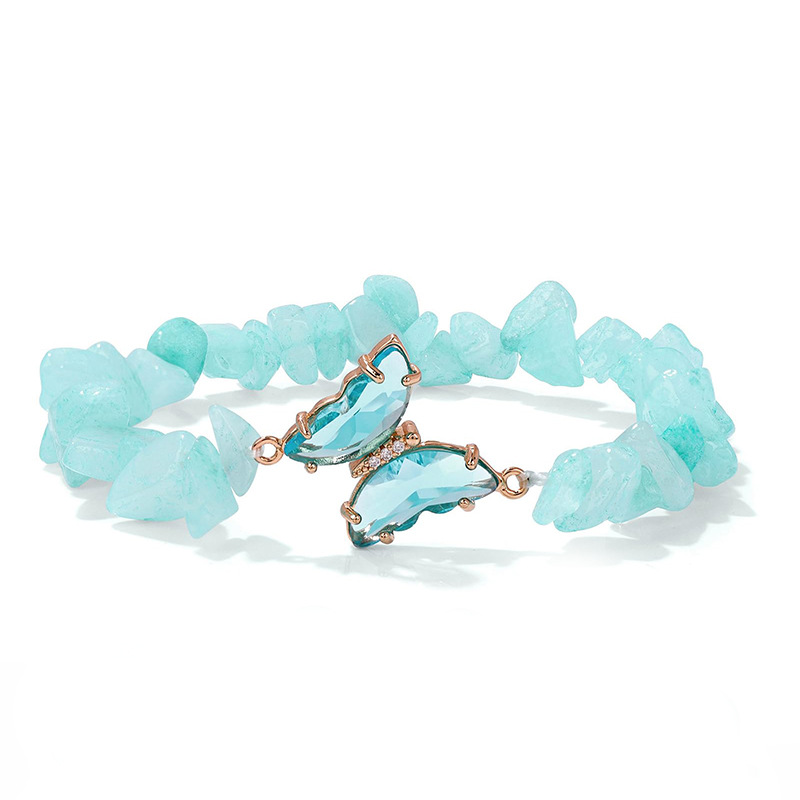 Fashionable Crystal Butterfly Bracelet Natural Amethyst