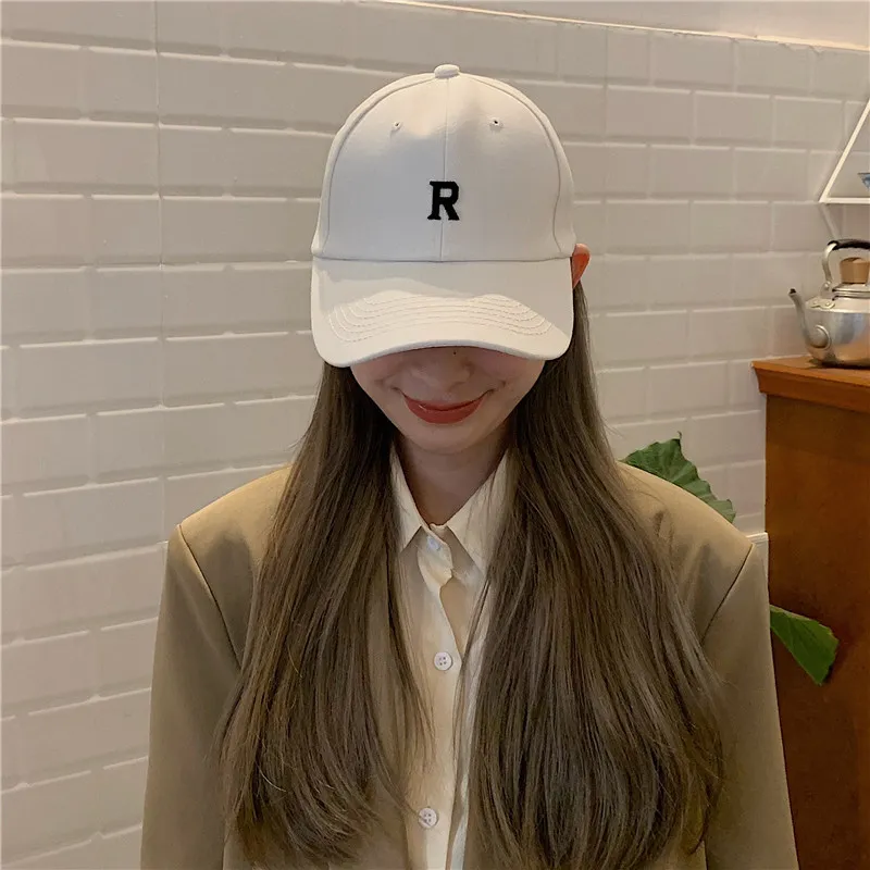 Beige Peaked Cap Women's Spring And Summer Thin Korean Style - White