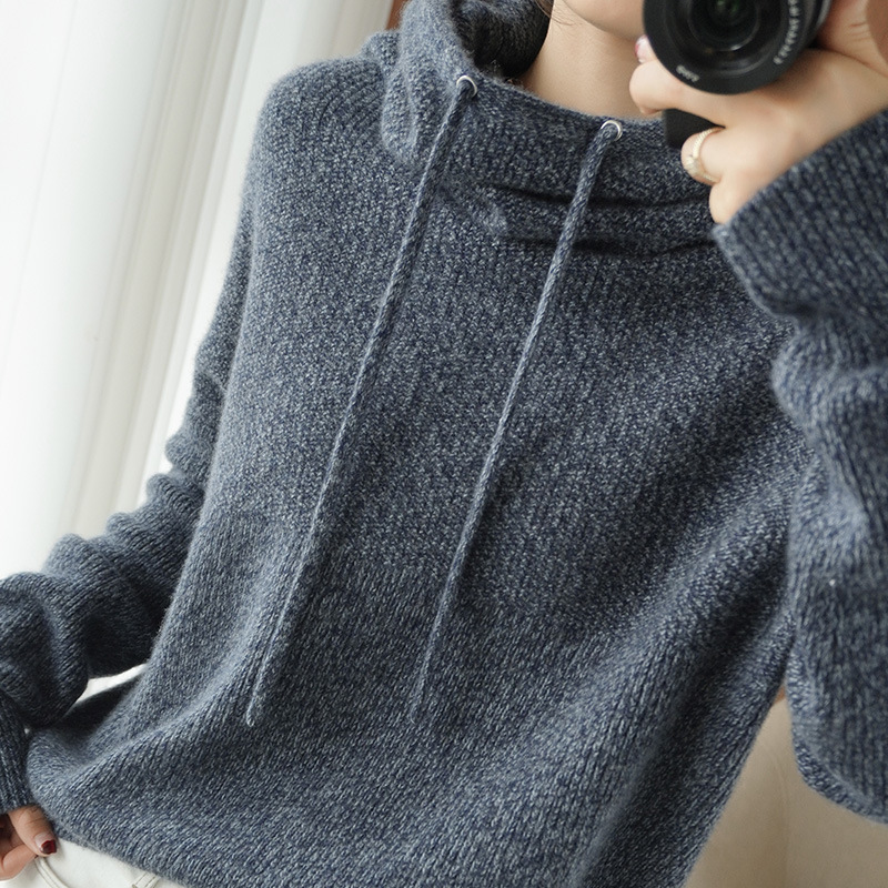 Title 5, Winter New Solid Color Loose Thick Knitwear Top