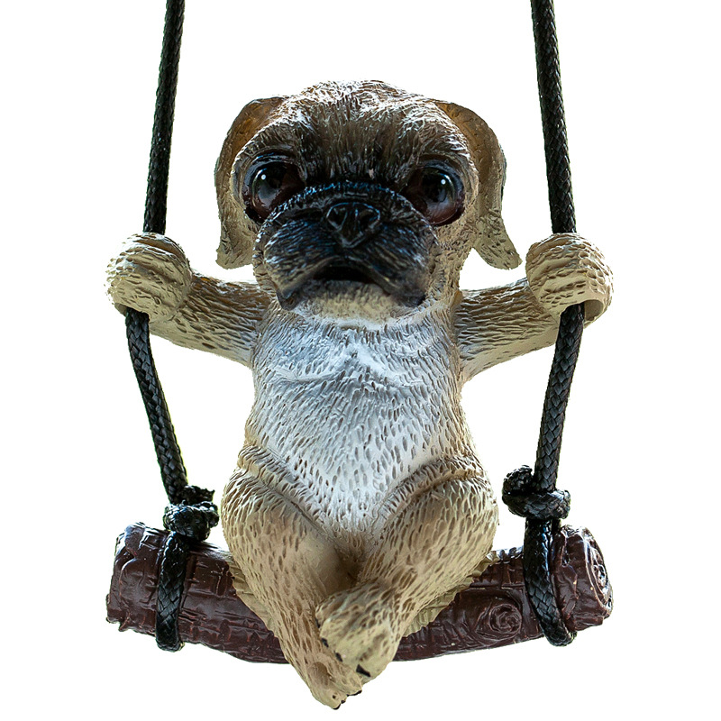 Cute Puppy Car Pendant Decorative Rearview Mirror