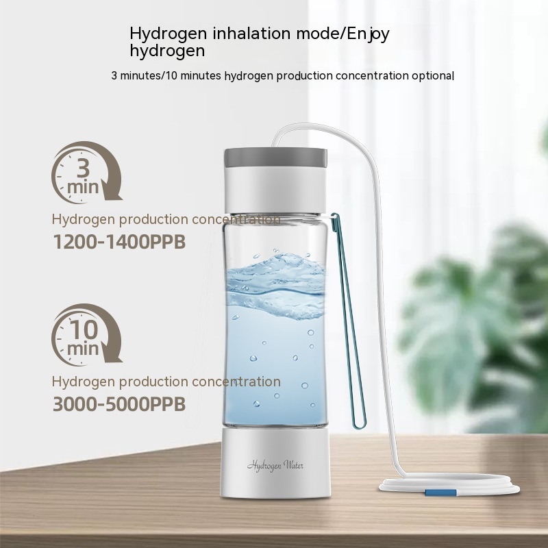 Hydrogen Separation Ionic Screen Protector Electrolytic Cup. Product information: Color: black, white Material: Tritan Style: light luxury South Korea style Capacity: 380 ml Packing list: Water cup x 1pc(Product Image)