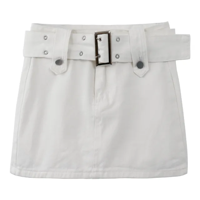 Women's Autumn High Waist American Retro Skirt White - Shop at LoveMi