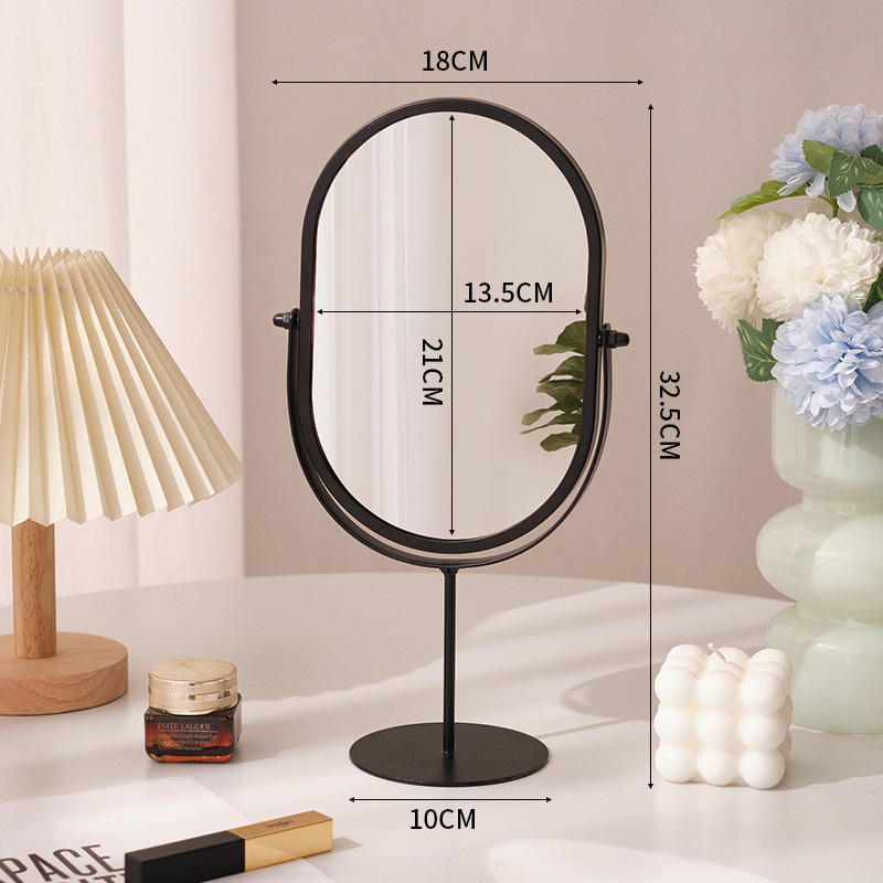 Household High-value Dressing Table Bedroom Desktop Makeup Mirror Lightweight 7