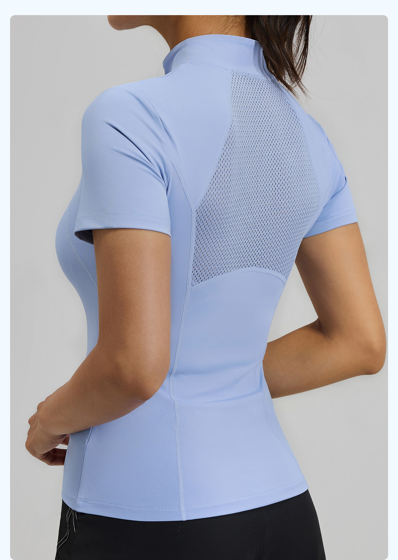 Women's Outdoor High-Elastic Half-Zip Yoga Top 8 Women's Outdoor High-Elastic Half-Zip Yoga Top