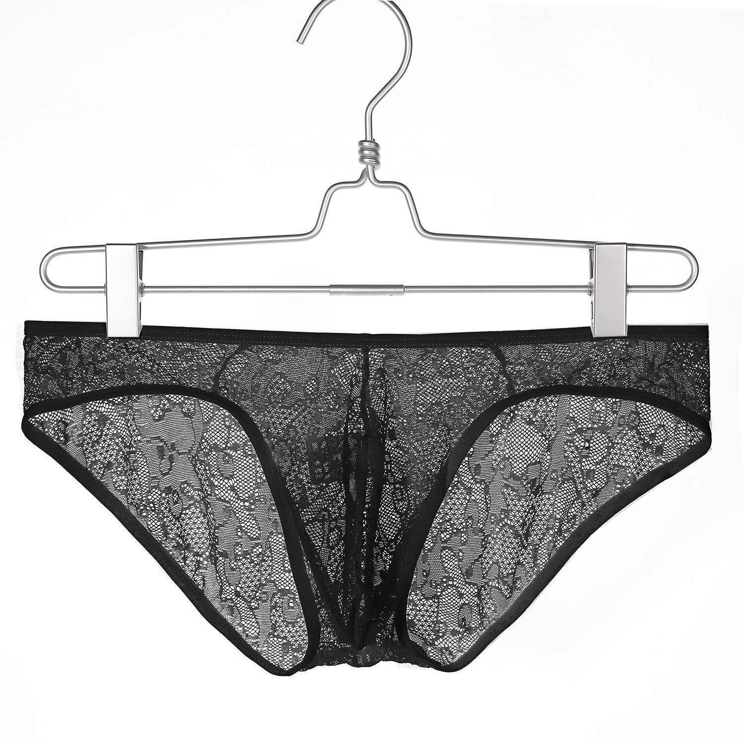 Sexy Seduction Dew Point Transparent Men's Low Waist Panties Black - Shop at LoveMi