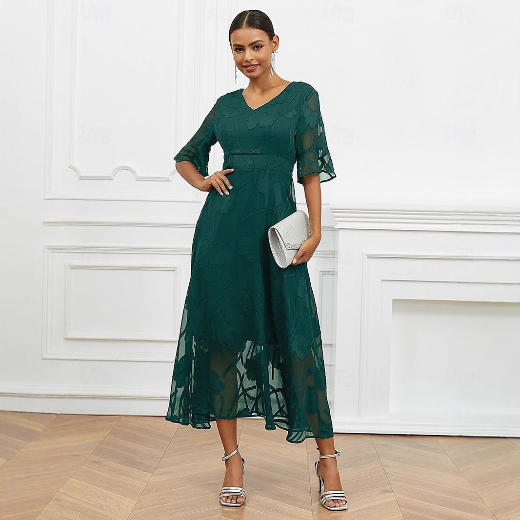 Large Swing Fashionable Elegant V-neck Elegant Dress