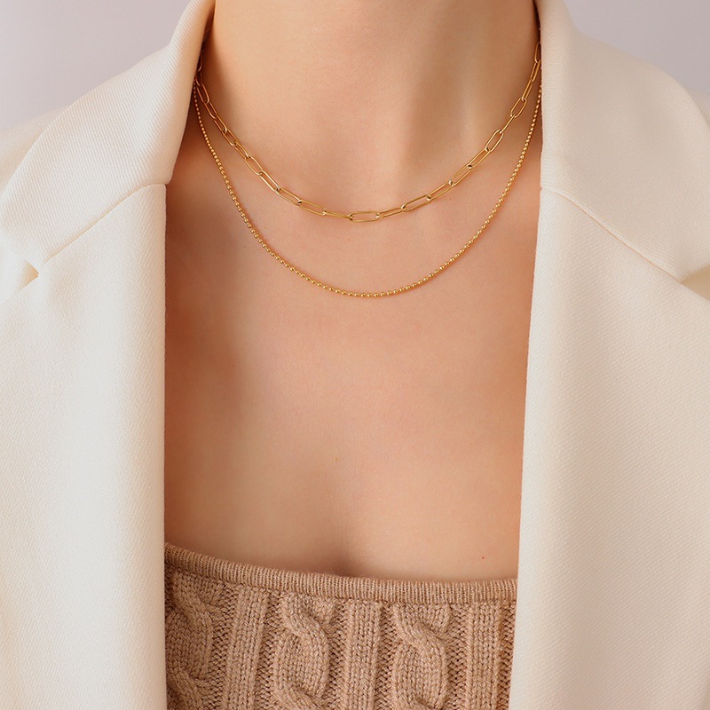 Simple Versatile Double-layer Twin Necklace