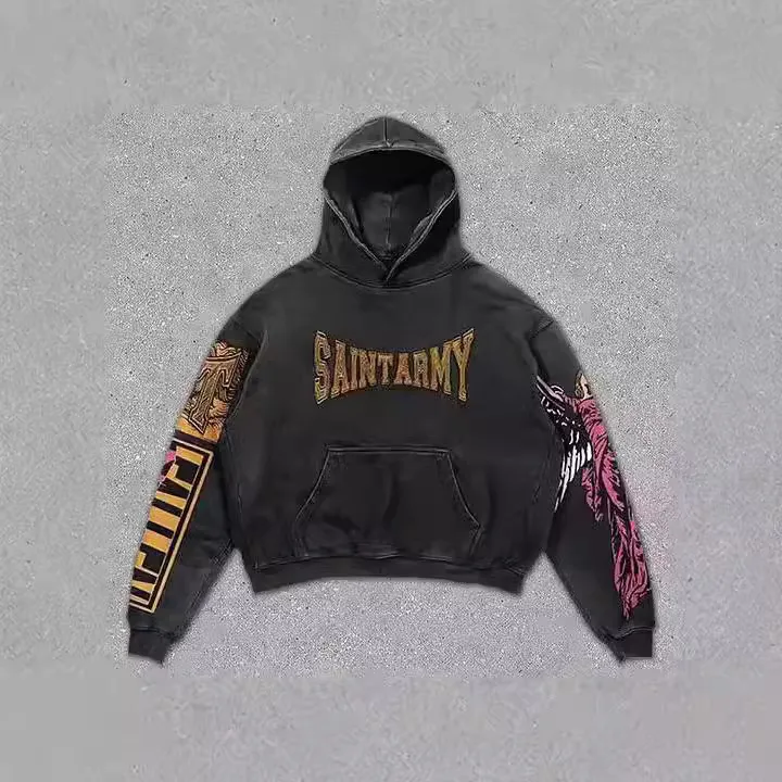 Printed Men's And Women's Leisure Pullover Hoodie - Model 1-L