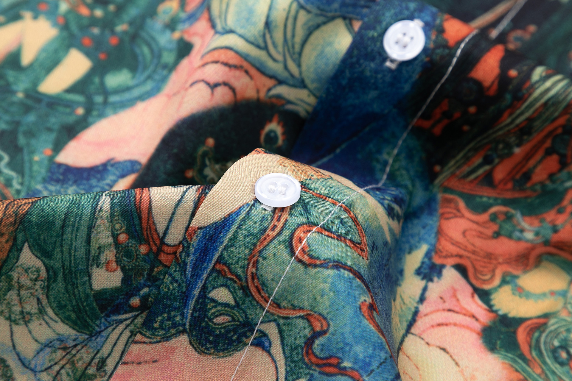 Title 5, Ukiyo Full Print Short Sleeve Shirt for Men and...