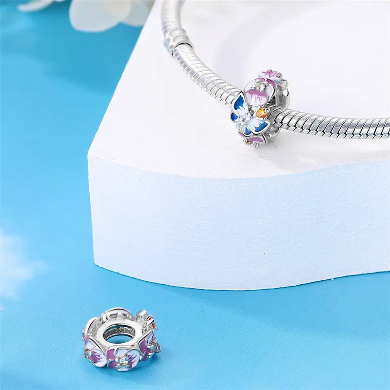 Round Clip-bead DIY Bracelet Accessories, Fashionable Beading