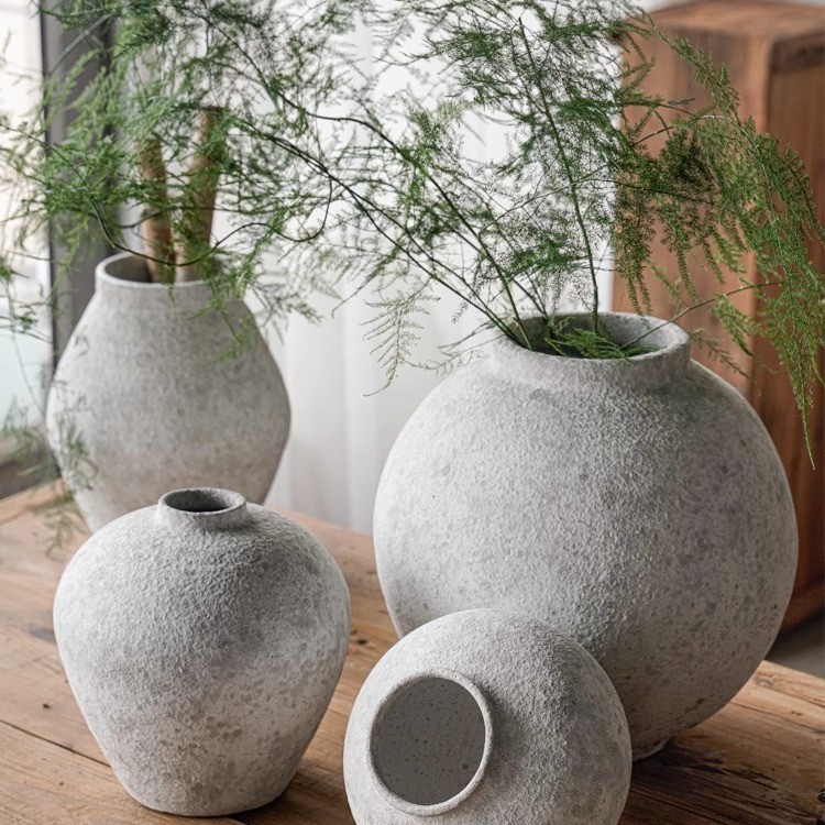 Ceramic Pot Vase, Retro Style, picture 3 of 10