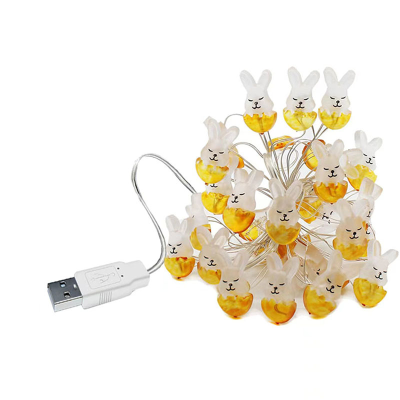 Carrot Rabbit Shape Easter Day Decorative String Lights